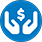 Hands holding dollar Icon